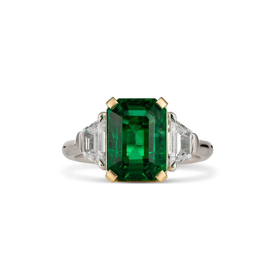 Regal Collection® Three Stone Emerald Cut Diamond Ring | Platinum