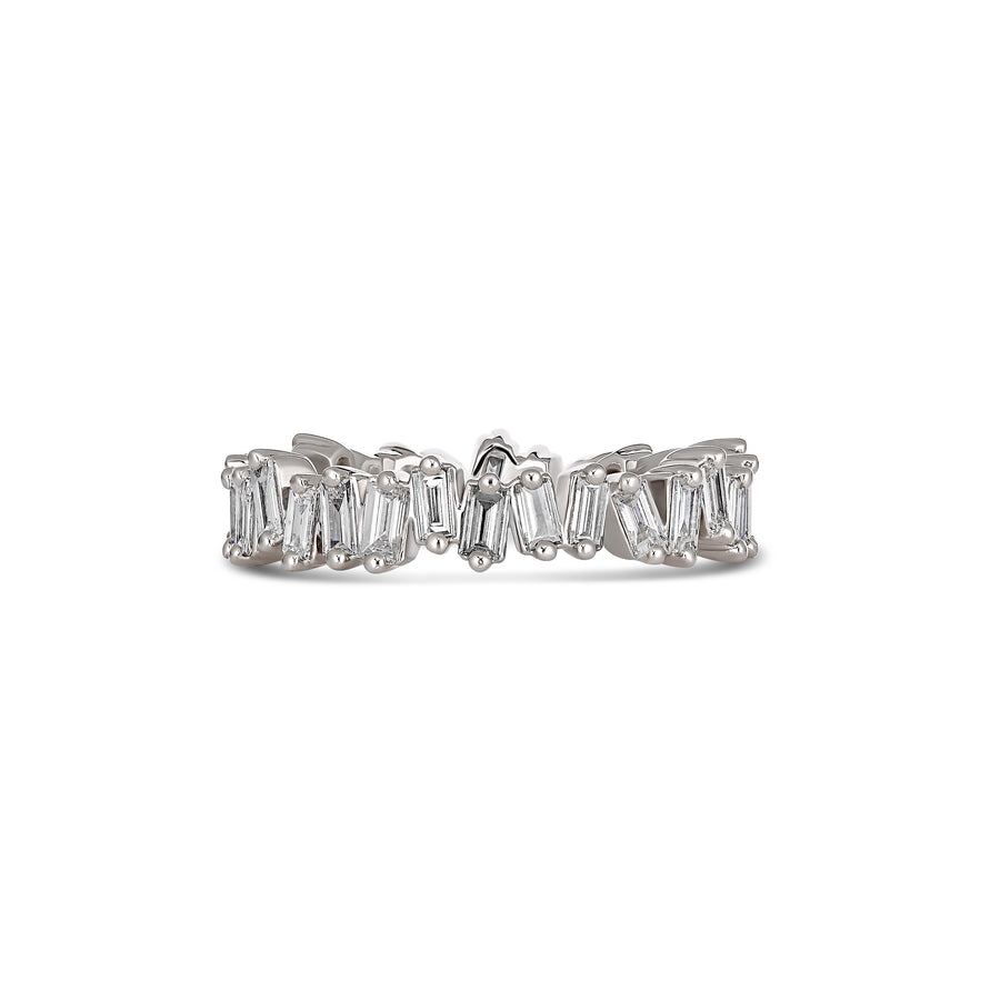 Wedding Baguette Cut Eternity Diamond Ring | Platinum