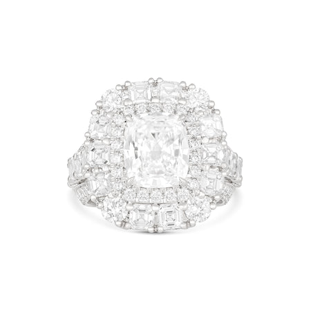 Hot Rocks® Ritz Melbourne Collection Cushion Cut Diamond Engagement Ring | Platinum