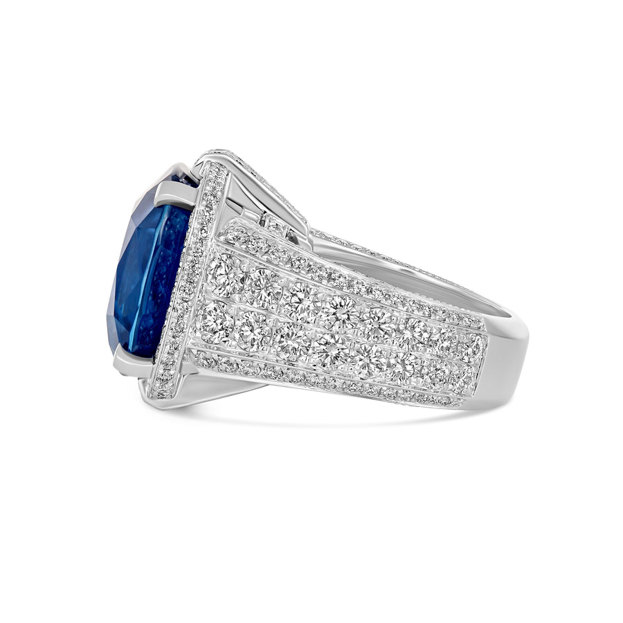 Regal Collection® Cushion Cut Sapphire and Diamond Ring