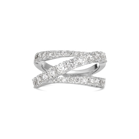 Krisscut Axis Diamond Ring | White Gold