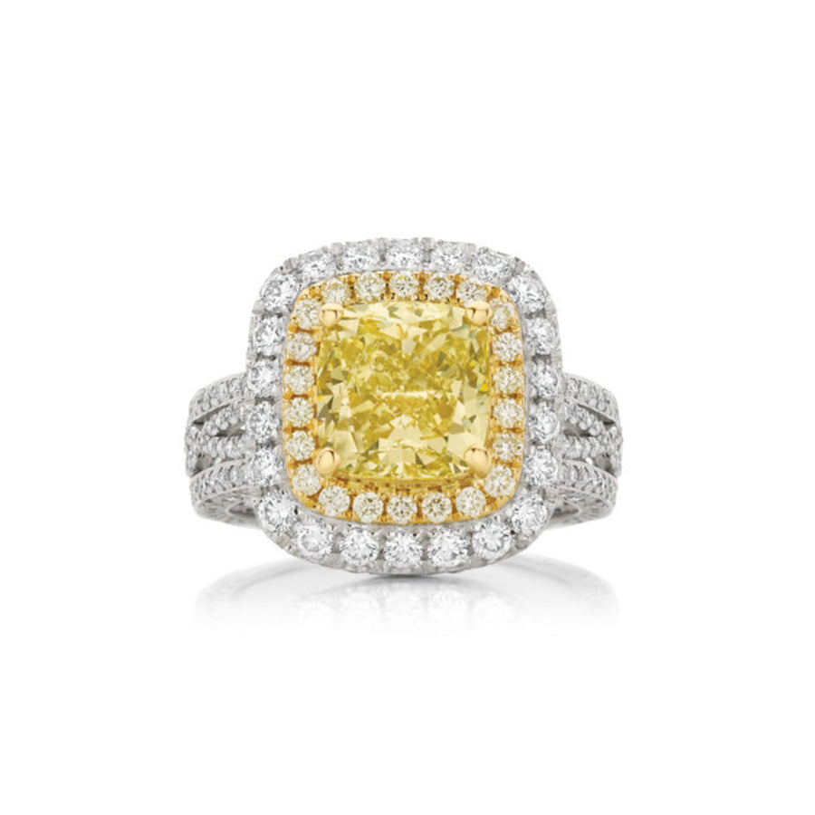 Hello Yellow ™ Cushion Cut Diamond Ring