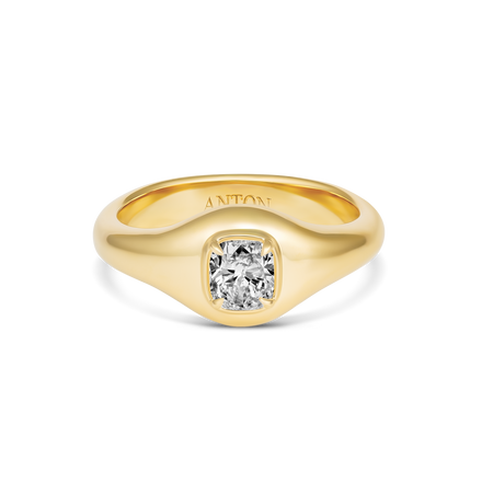 Luminous Cushion Brilliant Cut Ring | 18K Yellow Gold