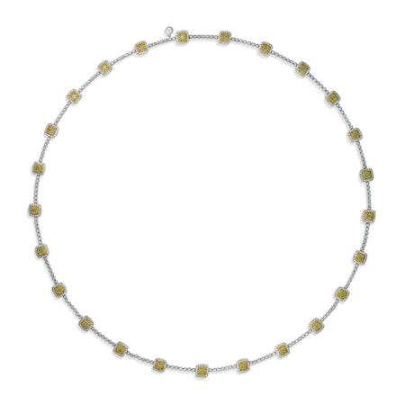 Hello Yellow® Cushion Cut Yellow Diamond Necklace