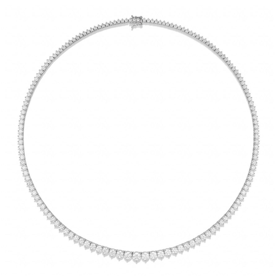 Aura Tennis Necklace 14ct | White Gold