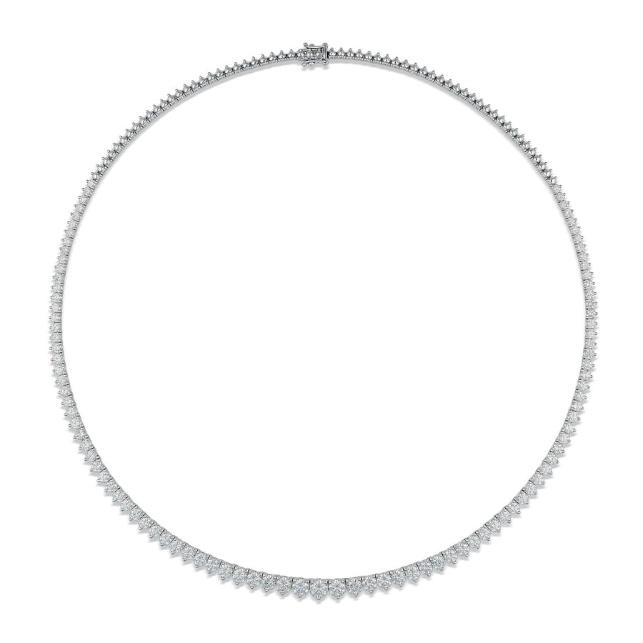 Aura Tennis Necklace 7.50ct | White Gold