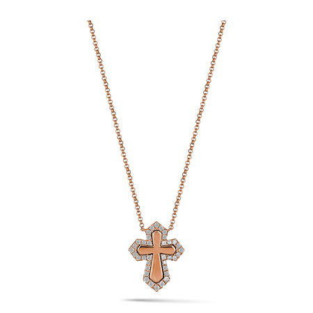 Juliet Diamond Cross | Rose Gold