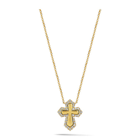 Juliet Diamond Cross | 18K Yellow Gold