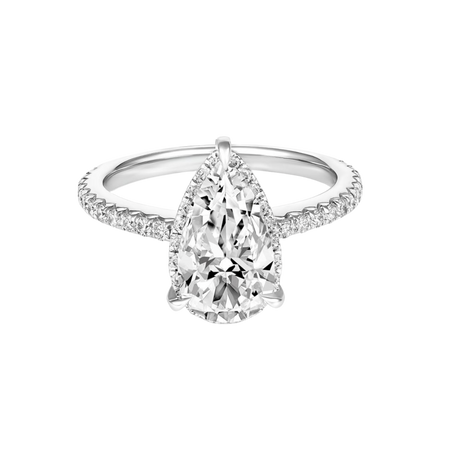 Hot Rocks® Victoria Pear Brilliant Cut Diamond Ring | Platinum