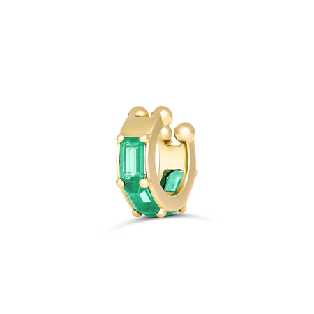 Riviera Emerald Gemstone Ear Cuff | 18K Yellow Gold