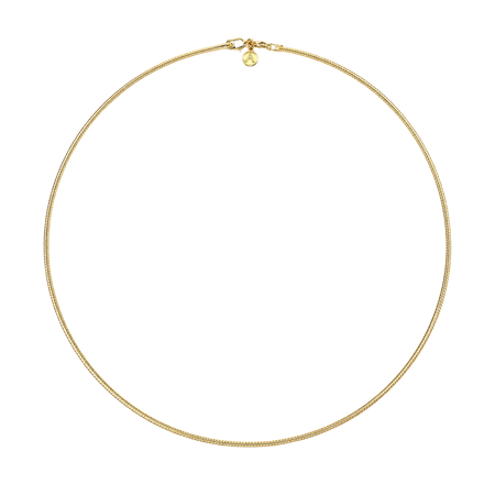 Capri Dreaming® Ribbed Omega Collar Necklace | 18K Yellow Gold
