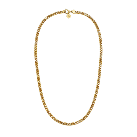 Capri Dreaming® Two Tone Interwoven Spiga Necklace | 18K White & Yellow Gold