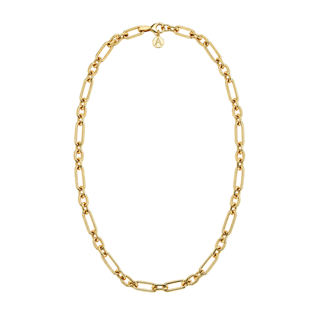 Capri Dreaming® Oval Trombone Necklace | 18K Yellow Gold