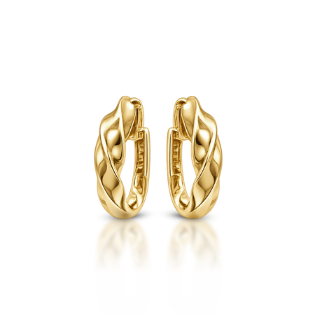 Capri Dreaming® Twisted Huggies | 18K Yellow Gold