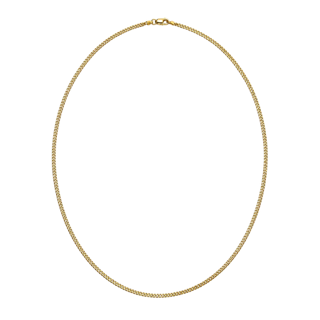 Chain Collection Hollow Curb Link Necklace | 18K Yellow Gold