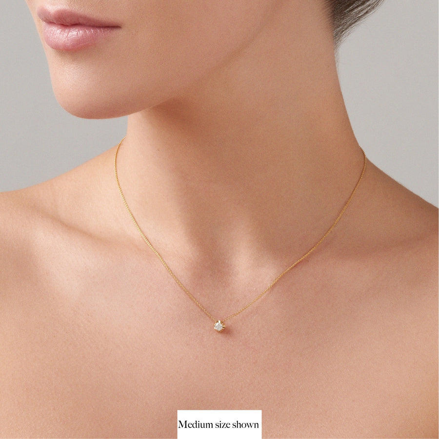 Allure Medium Diamond Pendant Necklace | White Gold