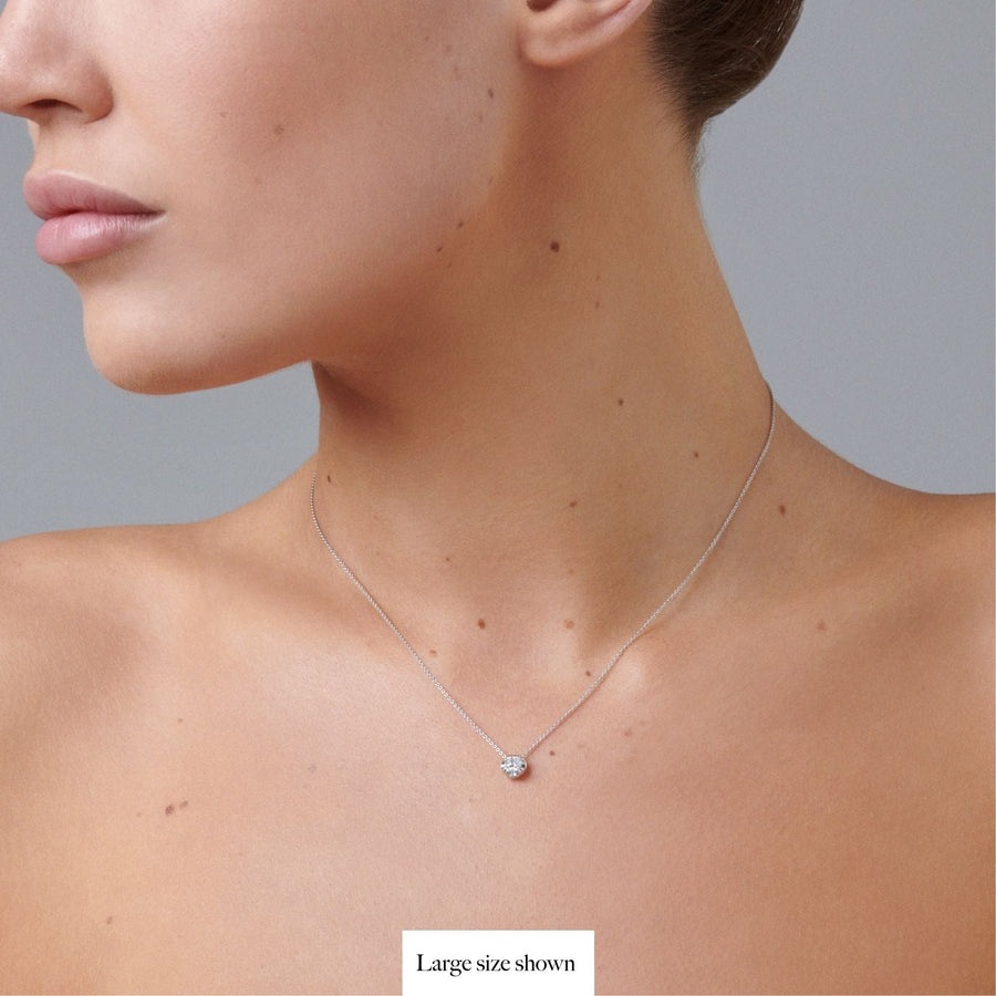 Allure Large Diamond Pendant Necklace | White Gold