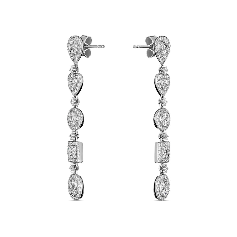 Promise Blushing Bride Pear Drop Earrings | White Gold