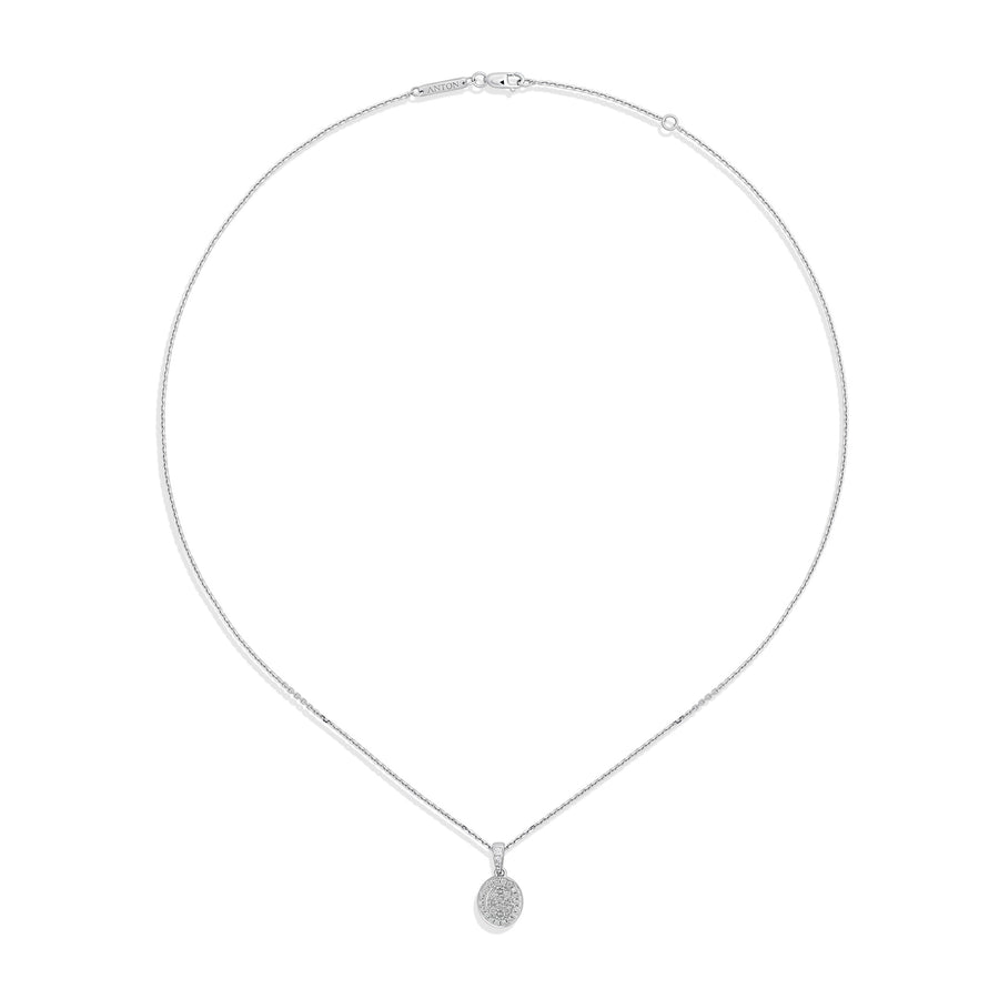 Promise Oval Shape Diamond Pendant | White Gold