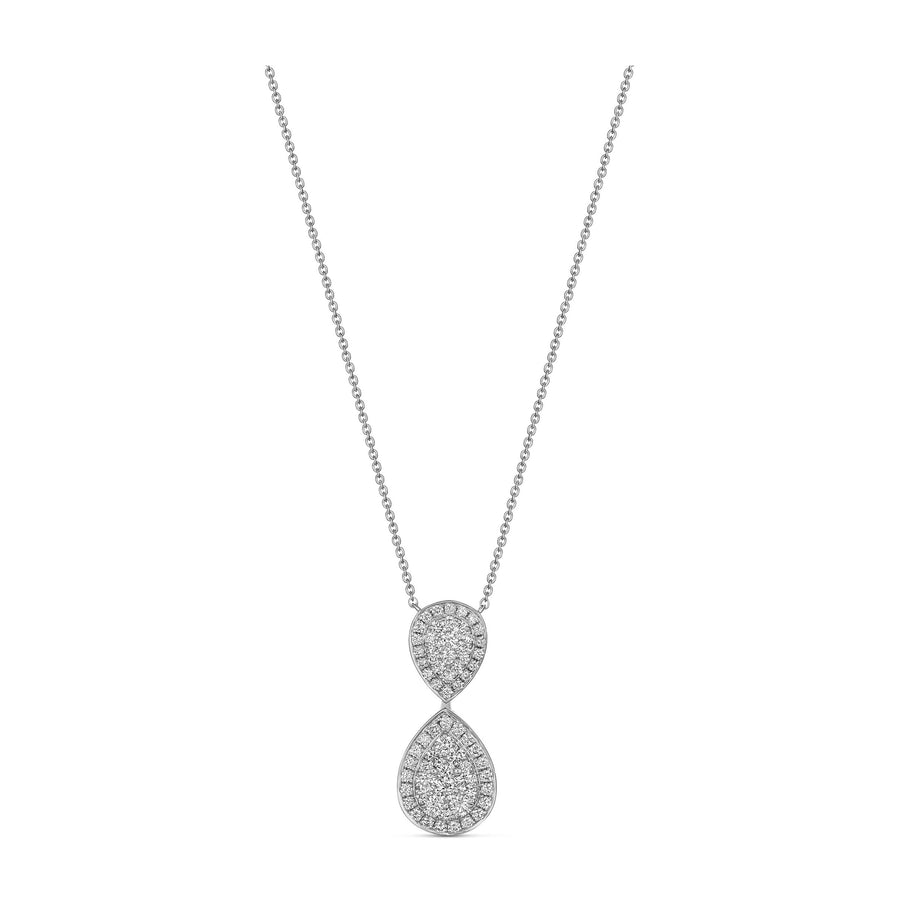 Promise Pear-shaped Diamond Drop Necklace | White Gold