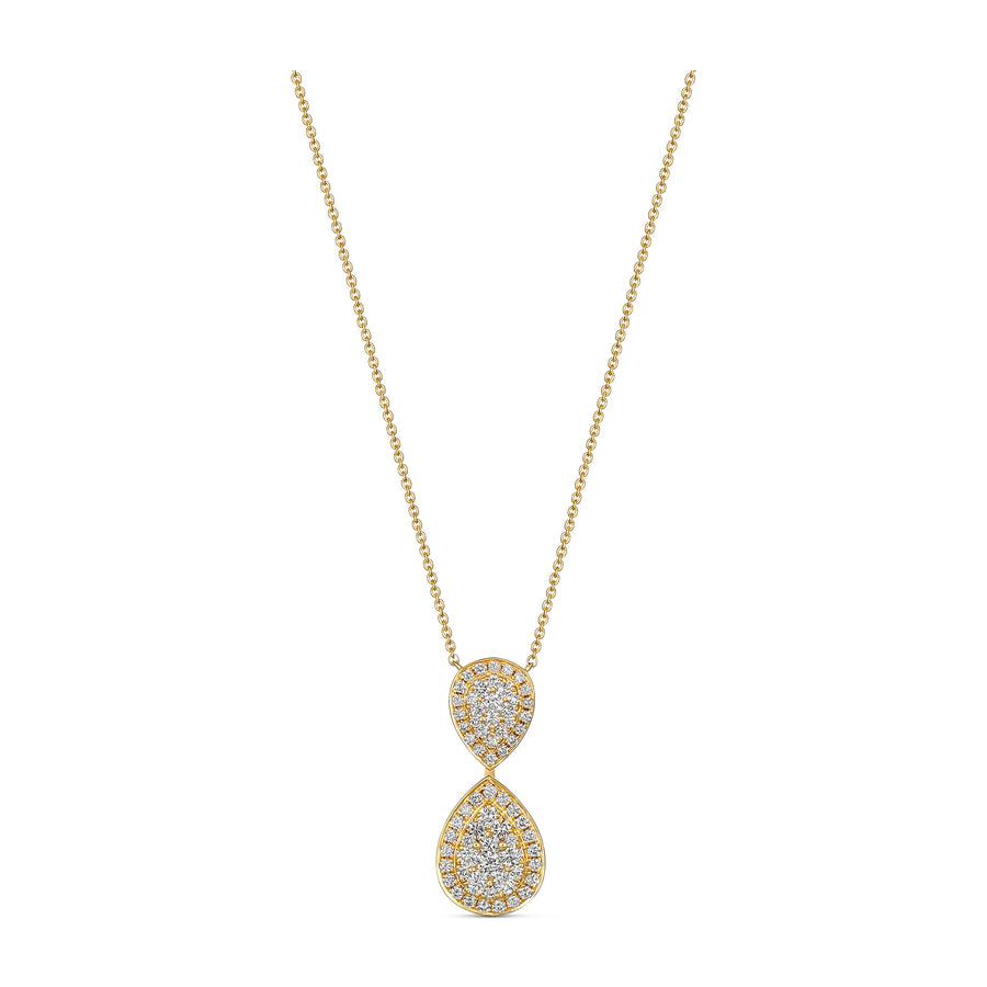 Promise Pear-shaped Diamond Drop Necklace | Yellow Gold