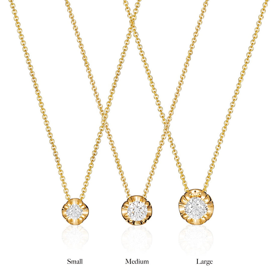 Allure Medium Diamond Pendant Necklace | Yellow Gold