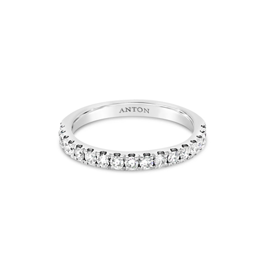 Wedding Round Brilliant Cut Diamond Band | White Gold