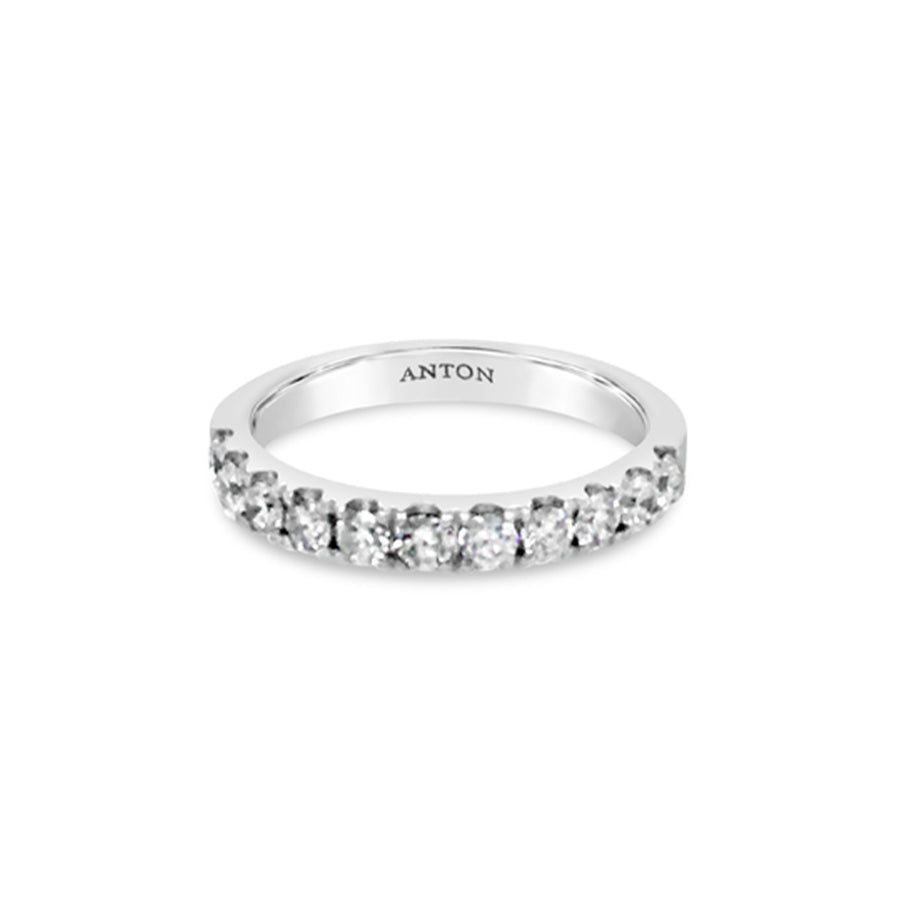 Wedding Round Brilliant Cut Diamond Band | White Gold