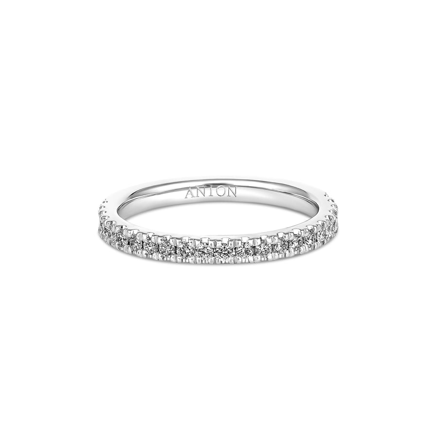 Wedding Lux Round Brilliant Cut Diamond Band | Platinum