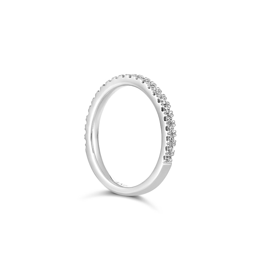 Wedding Lux Round Brilliant Cut Diamond Band | Platinum