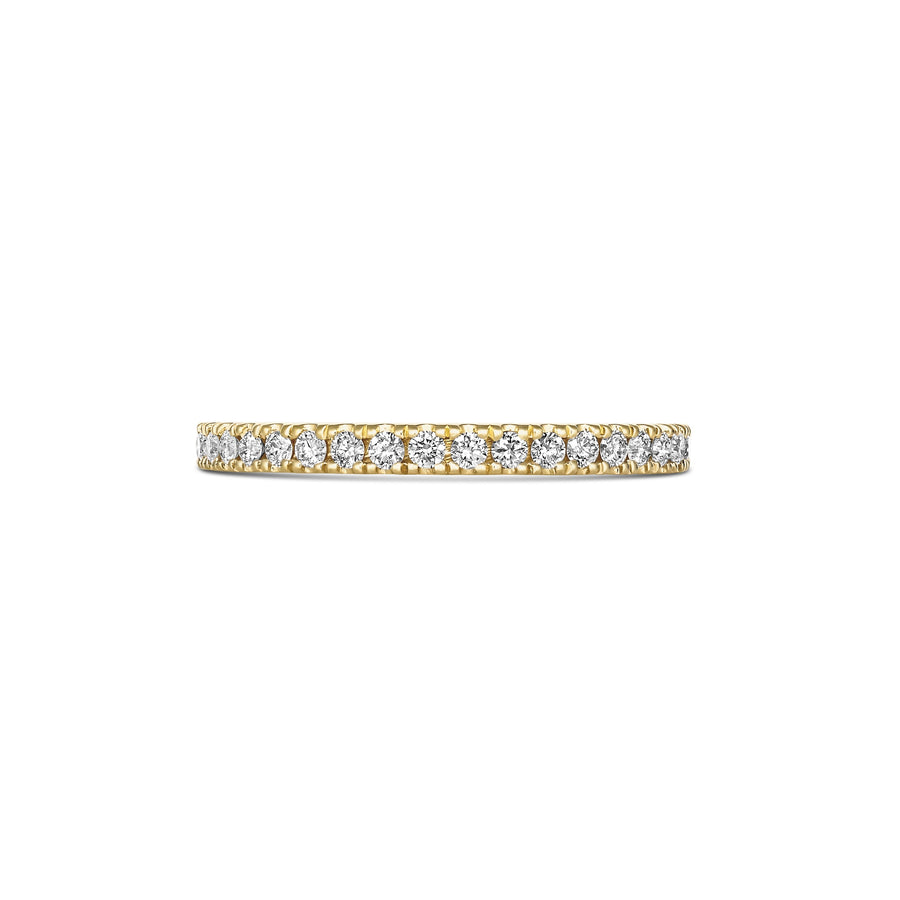 Wedding Lux Round Brilliant Cut Diamond Band | 18K Yellow Gold