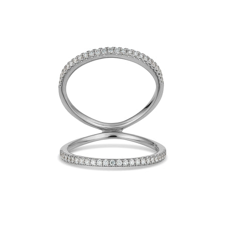 Capri Dreaming® Acro Diamond Split Ring | 18K White Gold