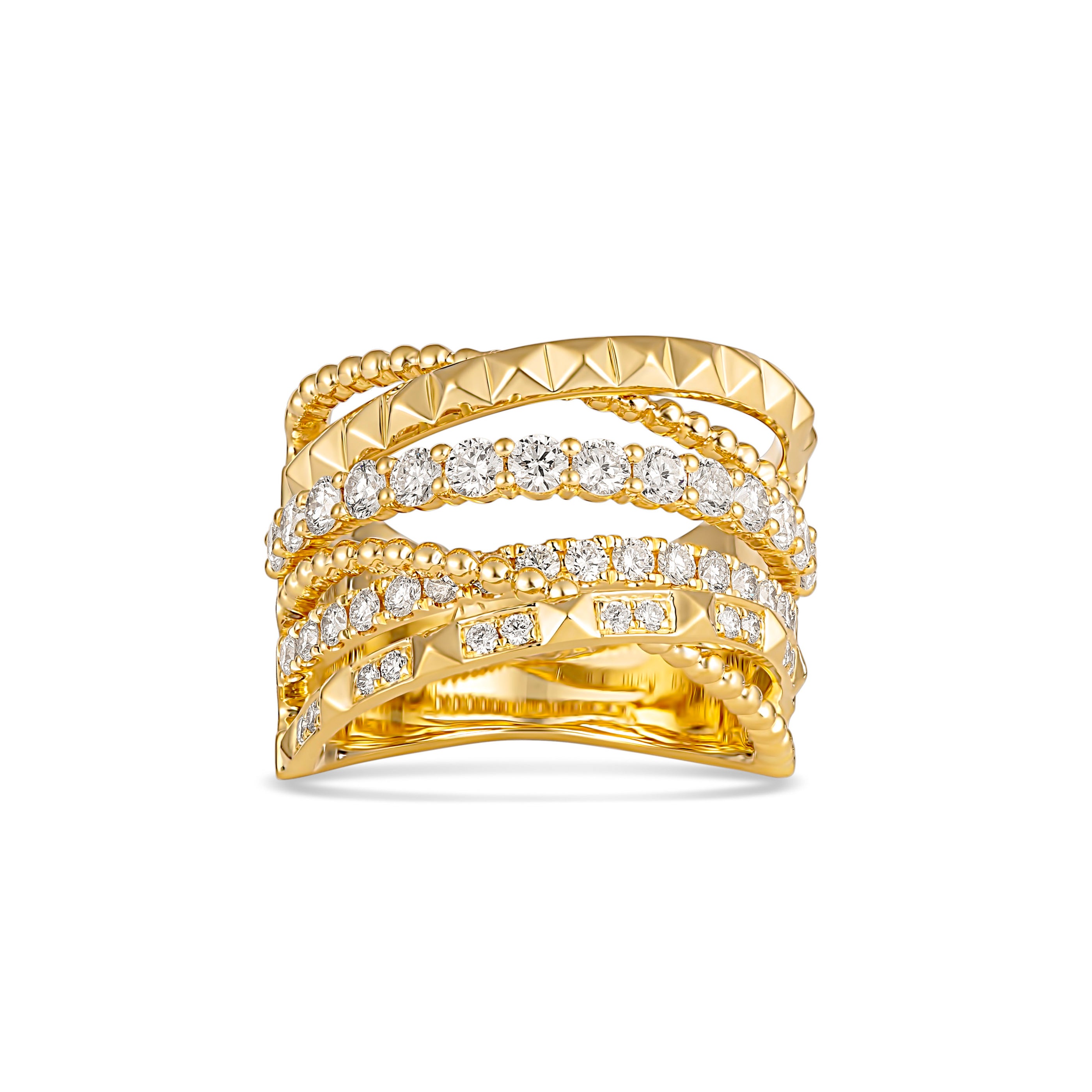 R.08® Idol Diamond Ring | Yellow Gold - RS-R36108-YG-I - ANTON Jewellery