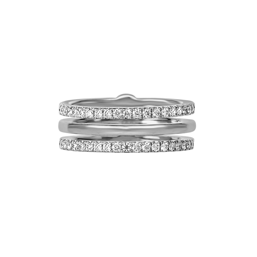 Capri Dreaming® Cove Multi-Row Diamond Ring | White Gold