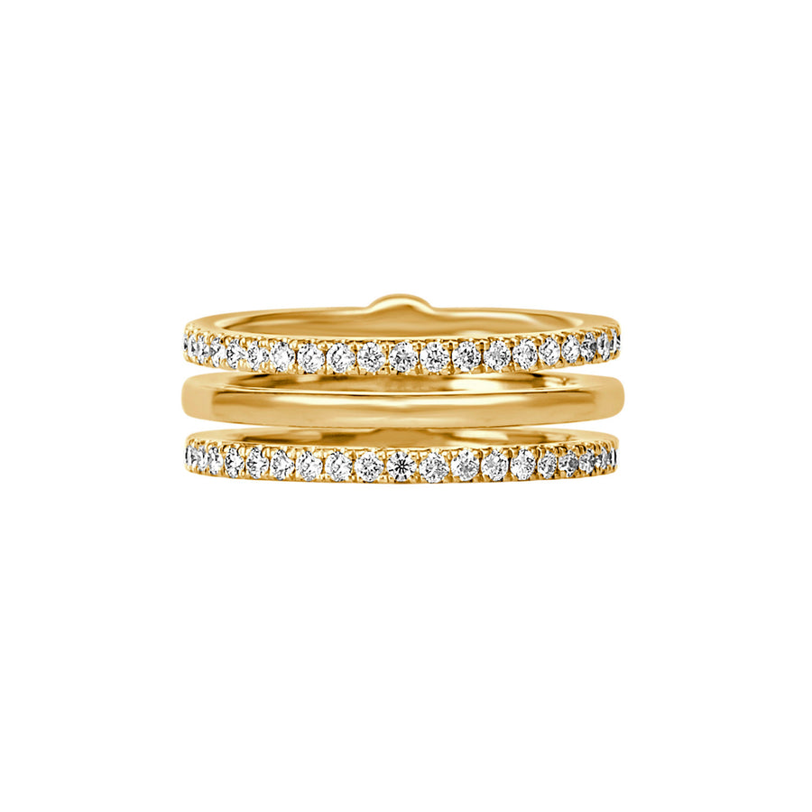 Capri Dreaming® Cove Multi-Row Diamond Ring | Yellow Gold