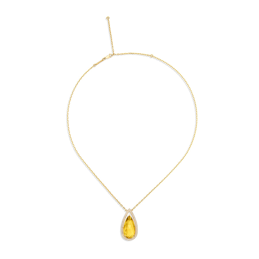 ROCK Candy® Honey Quartz Diamond Pendant | Yellow Gold