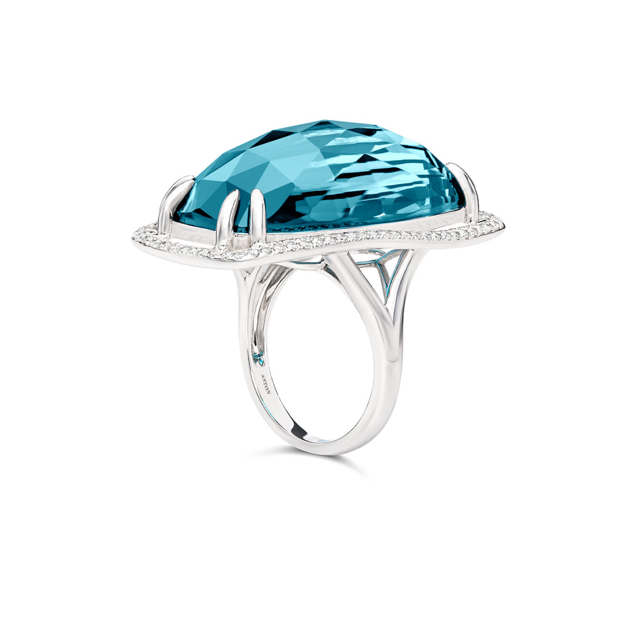 ROCK Candy® Blue Cushion Topaz Ring | White Gold