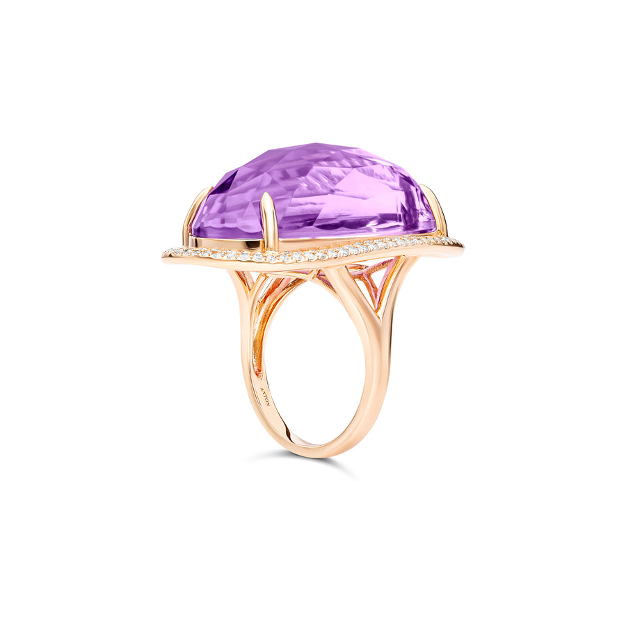 ROCK Candy® Violet Amethyst Oval Ring | Rose Gold