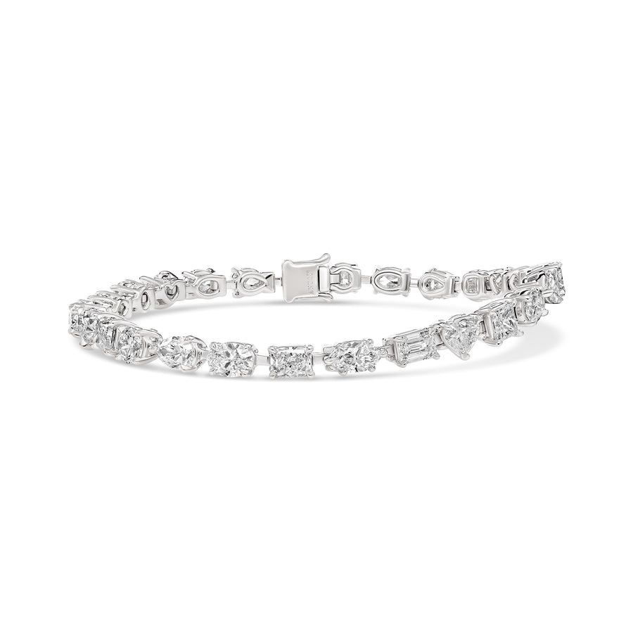 Riviera Fancy Cut Diamond Tennis Bracelet | Platinum