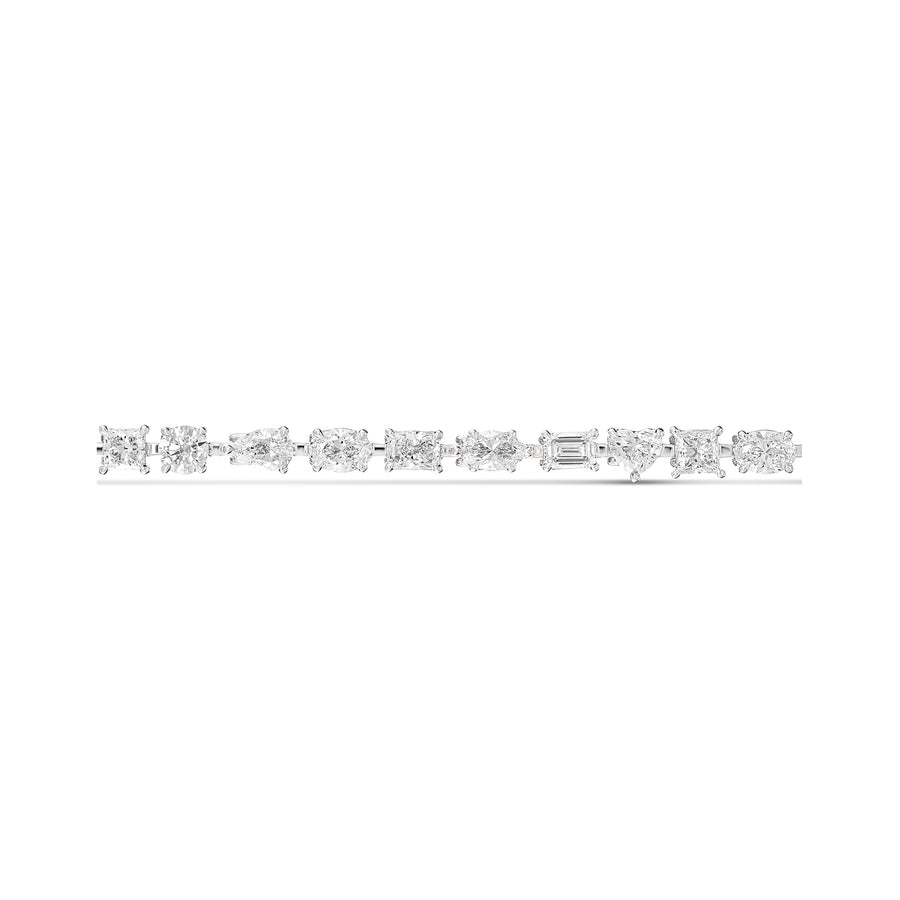 Riviera Fancy Cut Diamond Tennis Bracelet | Platinum