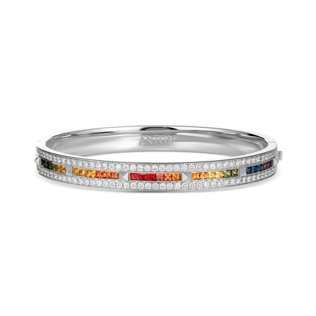 R.08® Rainbow Bangle | White Gold