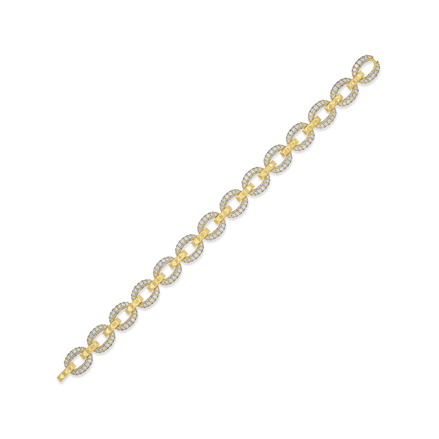 R.08™ Link Diamond Bracelet | Yellow Gold
