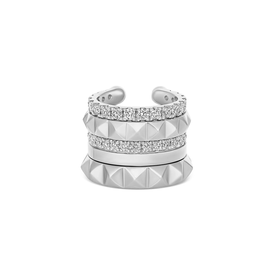 R.08® Icon Double Diamond Ear Cuff | 18K White Gold