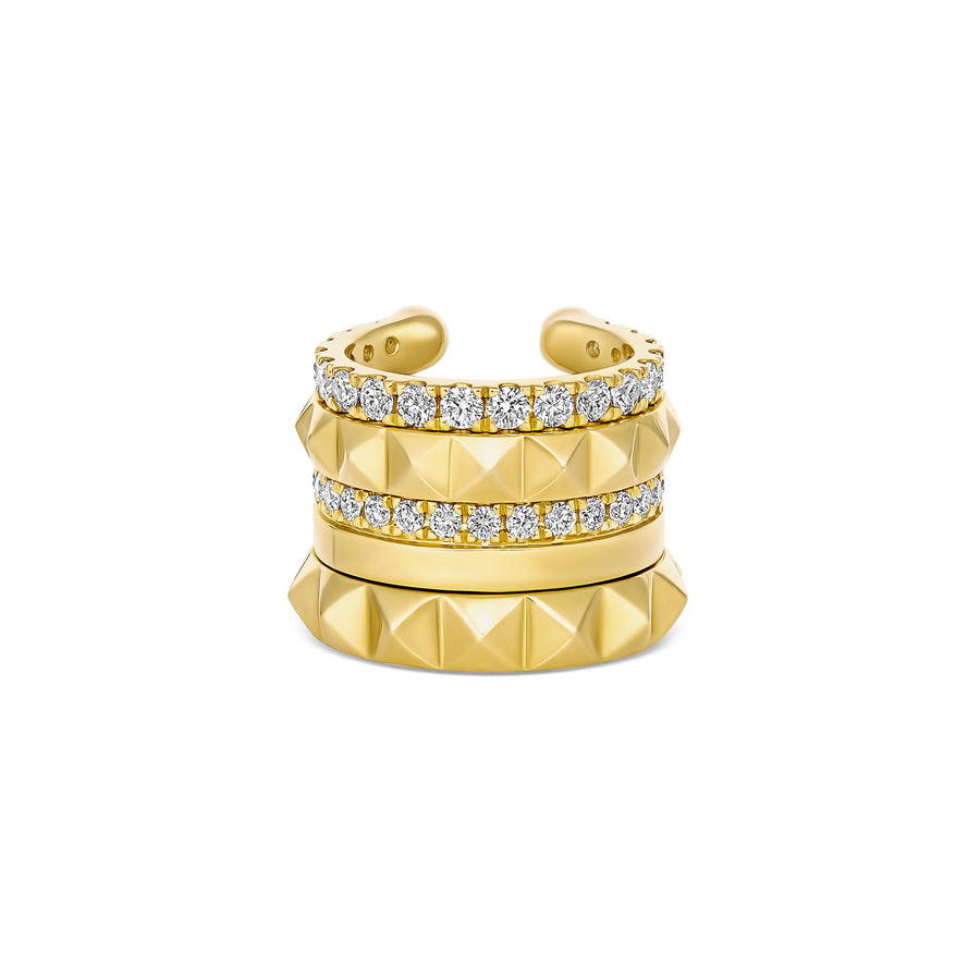 R.08® Icon Double Diamond Ear Cuff | 18K Yellow Gold