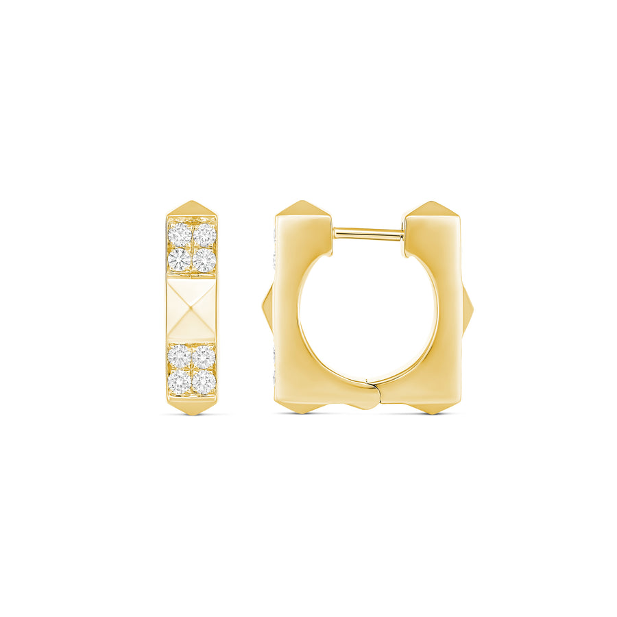 R.08™ Quad Small Diamond Earrings | Yellow Gold
