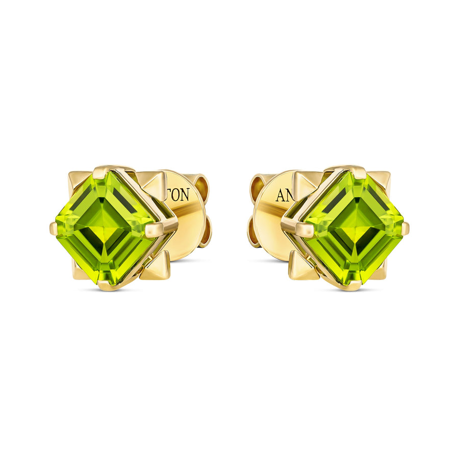 R.08® Vivant Citrine Coloured Gemstone Stud Earrings | 18K Yellow Gold