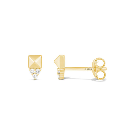 R.08® Nirvana Trio Diamond Studs | 18K Yellow Gold