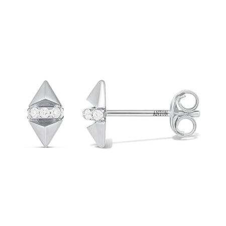R.08® Nirvana Step Earrings | 18K White Gold