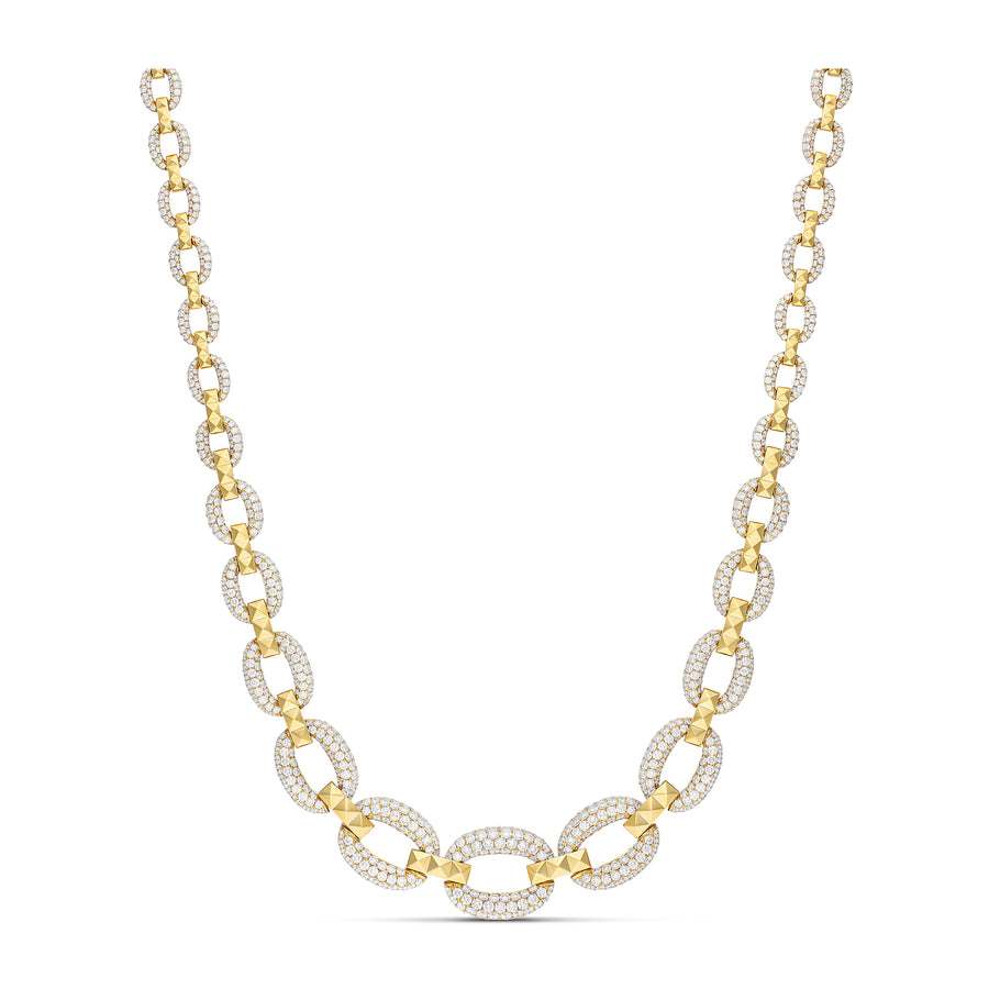 R.08™ Link Diamond Necklace | Yellow Gold