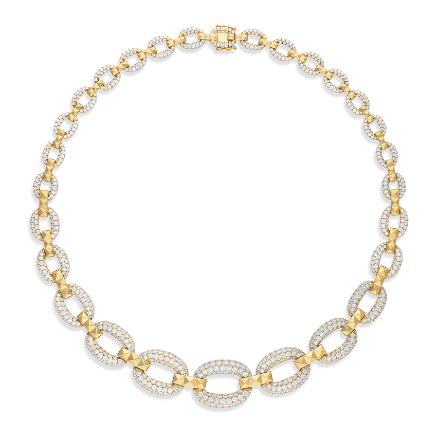 R.08™ Link Diamond Necklace | Yellow Gold